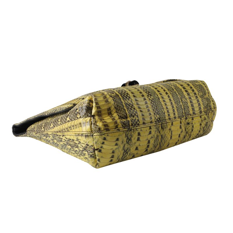 Bolsa-Lanvin-Python-Couro-Amarelo