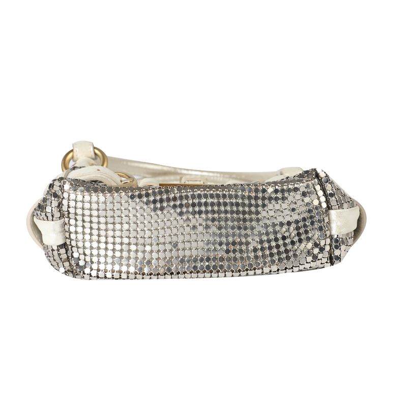 Bolsa-Jimmy-Choo-Fivela-Couro-Metal-Prata