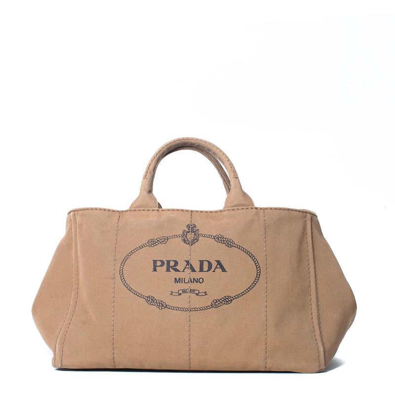 Bolsa-Prada-Canapa-Logo-Bege