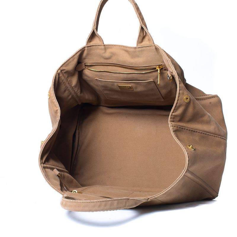 Bolsa-Prada-Canapa-Logo-Bege