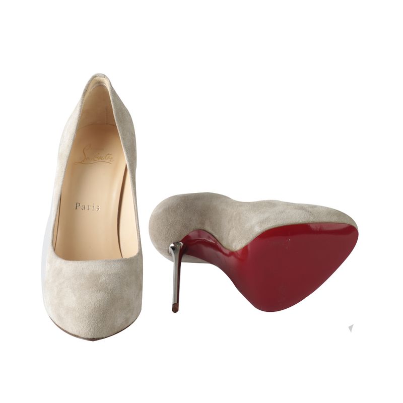 Scarpin-Louboutin-Salto-Prata-Kaki