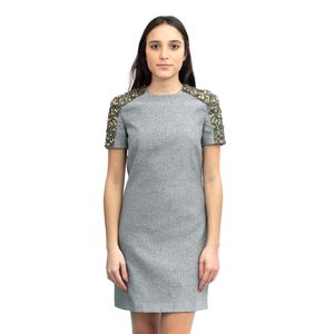 Vestido Burberry Cinza Pedrarias