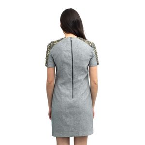 Vestido Burberry Cinza Pedrarias