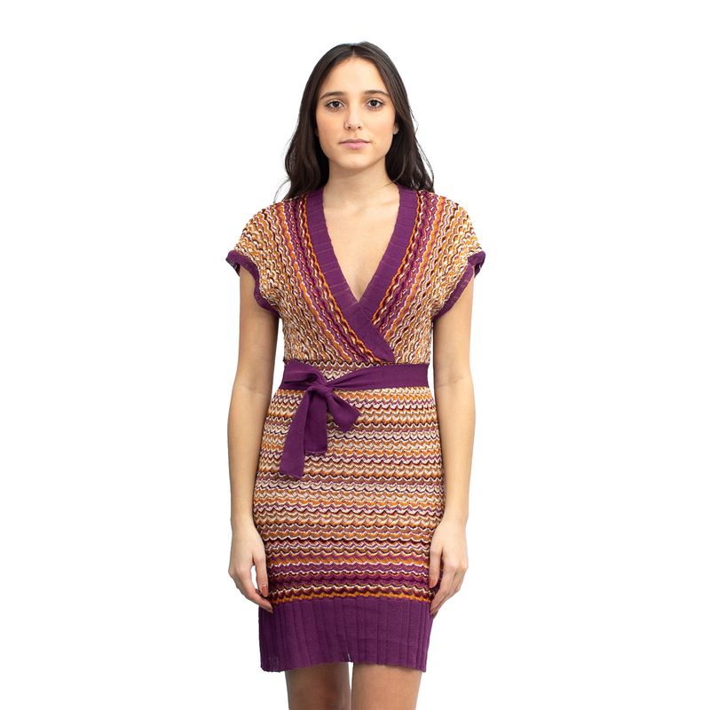 Vestido-Missoni-Decote-V-Vinho