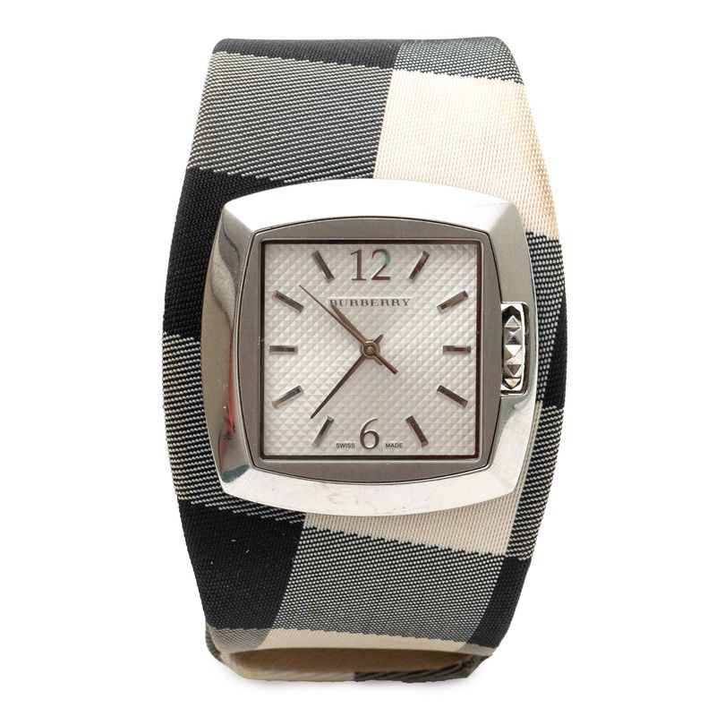 Relogio-Burberry-Tecido-Housecheck-Cinza