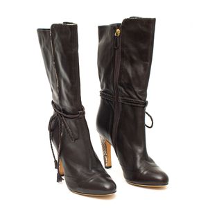 Bota Alexandre Birman Couro Marrom