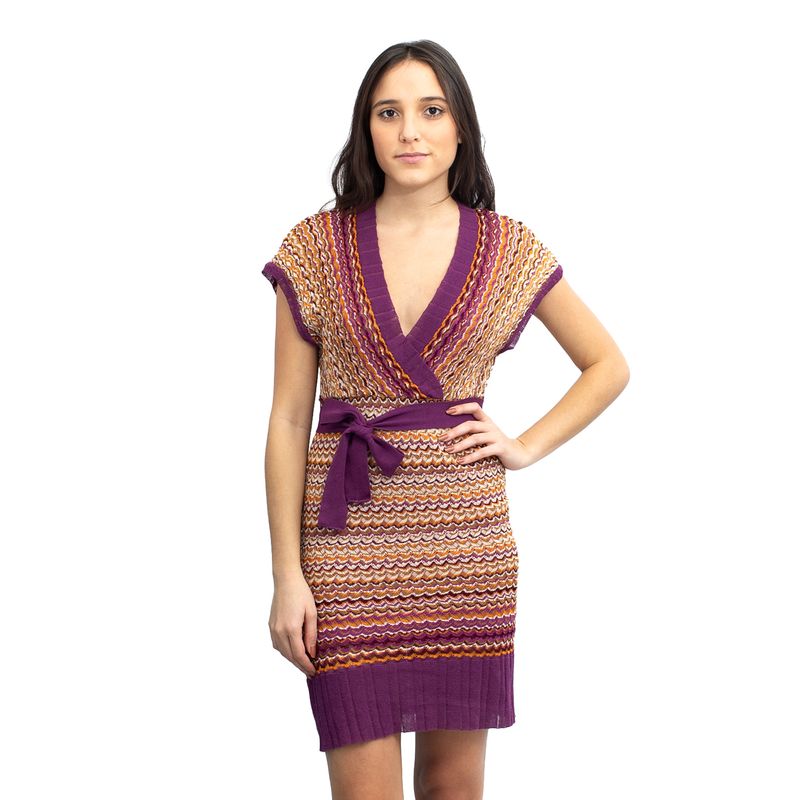 Vestido-Missoni-Decote-V-Vinho