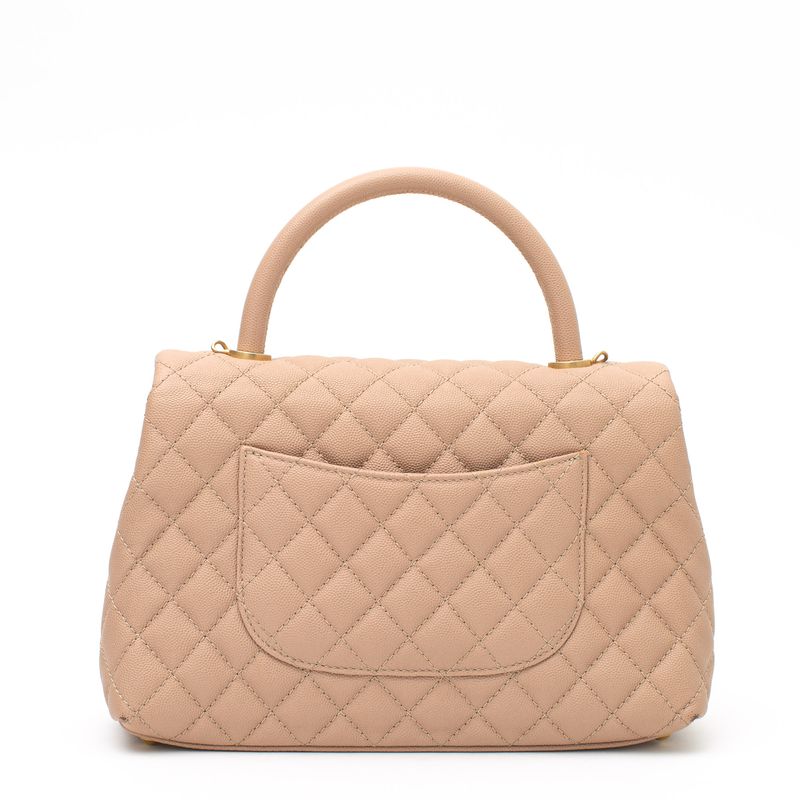 Bolsa-Chanel-Coco-Handle-Caviar-Bege