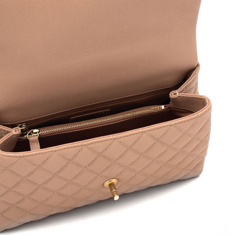 Bolsa-Chanel-Coco-Handle-Caviar-Bege