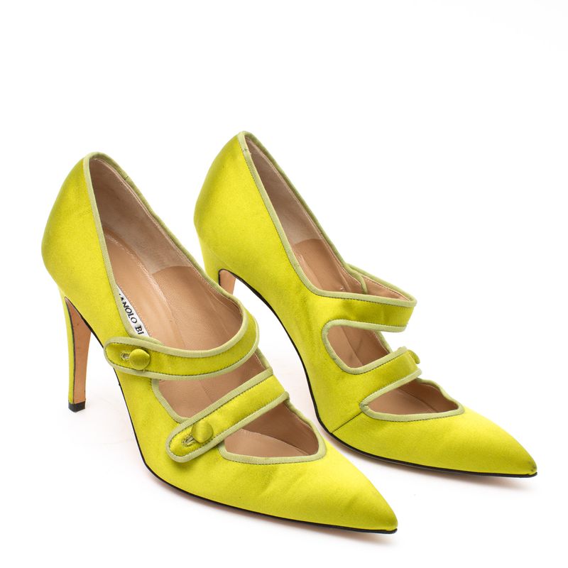 Sapato-Manolo-Blahnik-Cetim-Verde