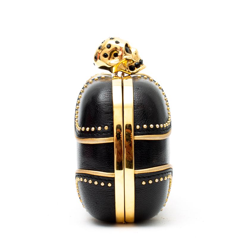 Clutch-Alexander-McQueen-Couro-Preto