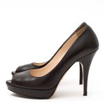 Peep-Toe-Prada-Couro-Marrom