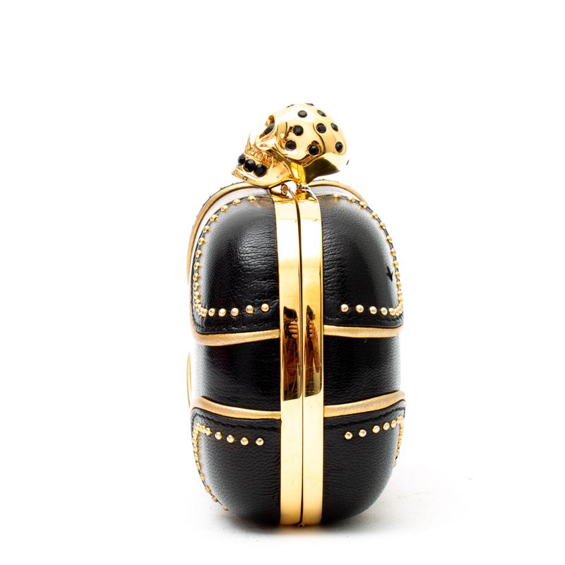 Clutch-Alexander-McQueen-Couro-Preto