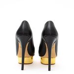 Pump-Charlotte-Olympia-Couro-Preto