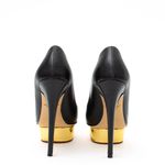 Pump-Charlotte-Olympia-Couro-Preto