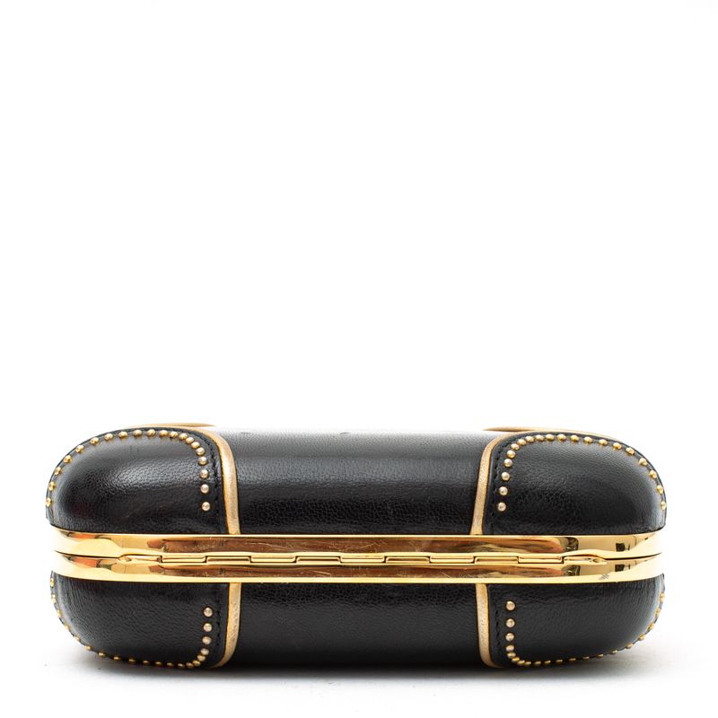 Clutch-Alexander-McQueen-Couro-Preto