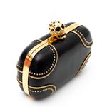 Clutch-Alexander-McQueen-Couro-Preto