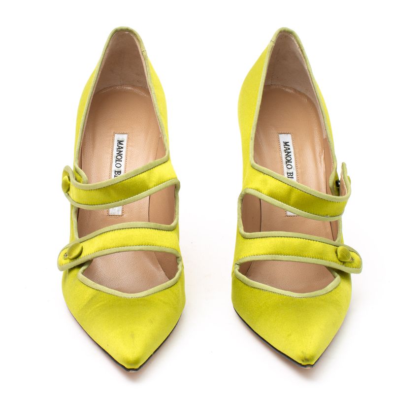 Sapato-Manolo-Blahnik-Cetim-Verde