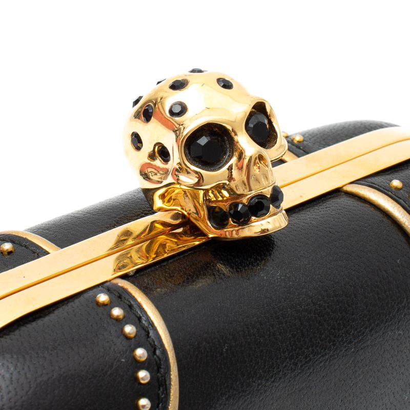Clutch-Alexander-McQueen-Couro-Preto