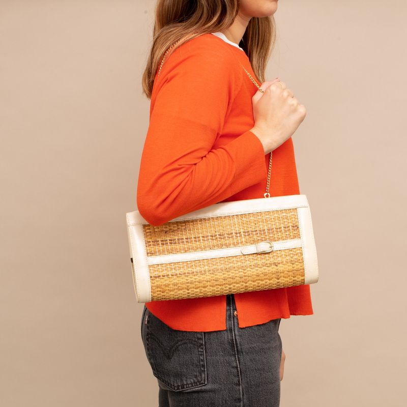 Clutch-Loop-Vintage-Palha-Bege