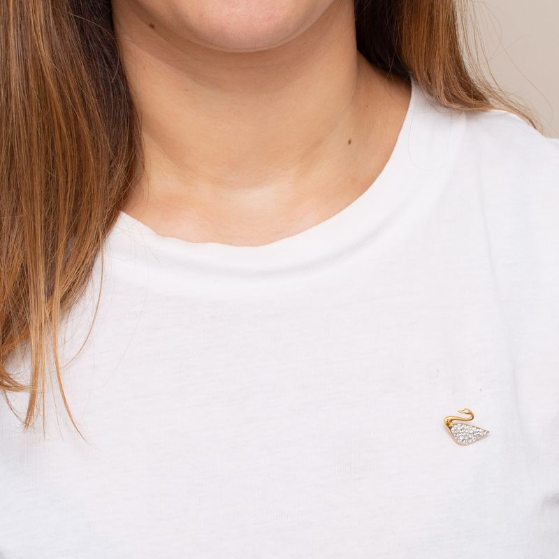 Broche-Swarovski-Cisne-Dourado