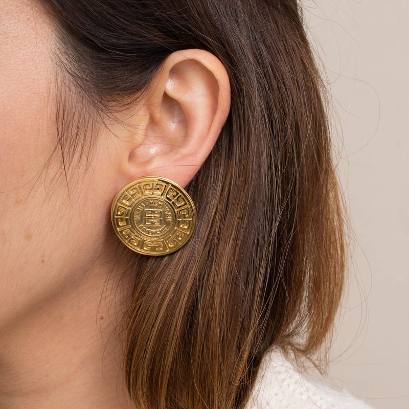 Brinco-de-Pressao-Givenchy-Redondo-Dourado