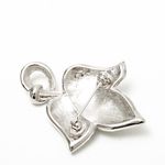 Broche-Swarovski-Joaninha-e-Folha-Prateado