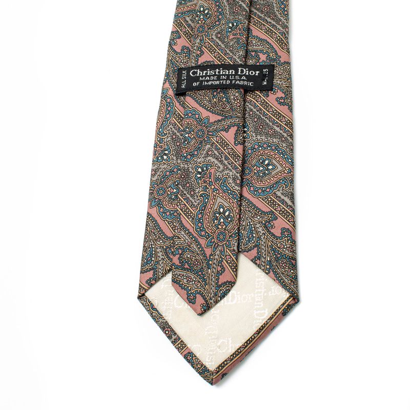 Gravata-Christian-Dior-Estampada-Rosa-e-Azul
