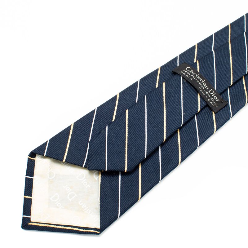 Gravata-Christian-Dior-Azul-Marinho-Listrada