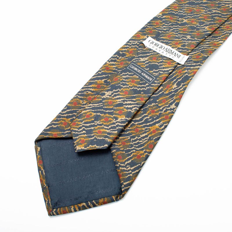 Gravata-Giorgio-Armani-Estampada-Azul-Marinho