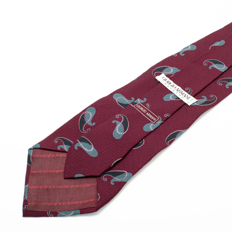 Gravata-Giorgio-Armani-Estampada-Vinho