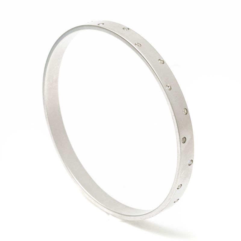 Bracelete-Swarovski-Prateado-Fosco