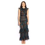 Vestido-Saint-Laurent-Vintage-Marrom-e-Azul