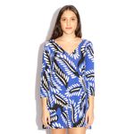 Vestido-Diane-von-Furstenberg-Estampa-Preto-e-Azul