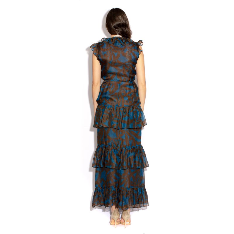 Vestido-Saint-Laurent-Vintage-Marrom-e-Azul