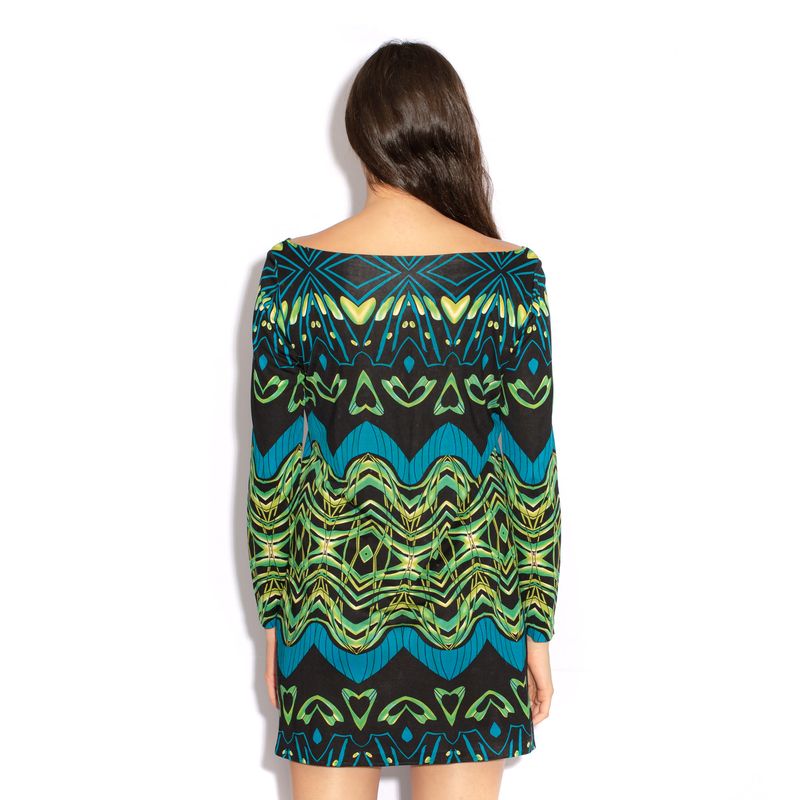 Vestido-Diane-von-Furstenberg-Estampa-Verde-e-Azul