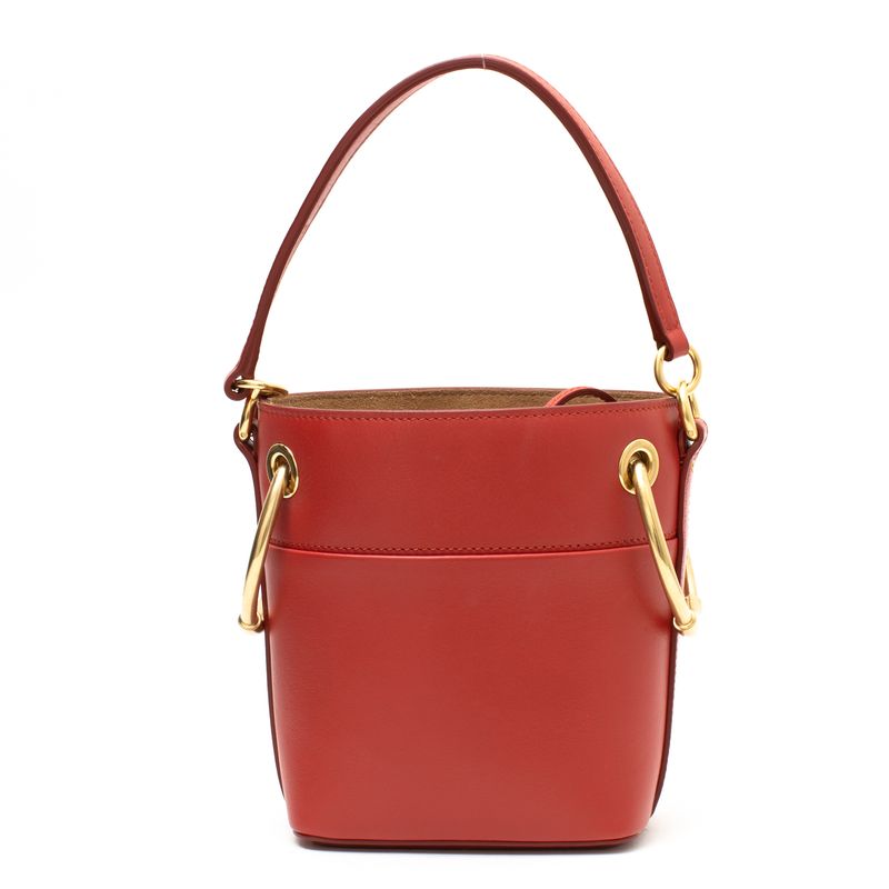 Bolsa-Chloe-Mini-Roy-Bucket-Couro-Vermelho