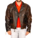 Jaqueta-Harley-Davidson-Couro-Marrom-Vintage