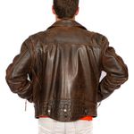 Jaqueta-Harley-Davidson-Couro-Marrom-Vintage