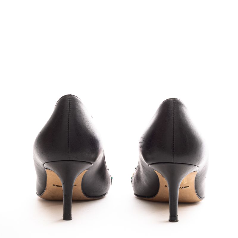 Scarpin-Dolce---Gabbana-Couro-Preto-e-Aplicacoes