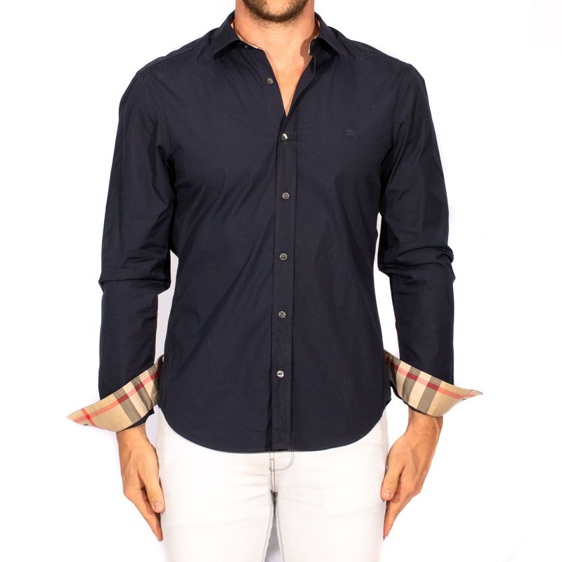 62900-Camisa-Social-Burberry-Brit-Azul-Marinho