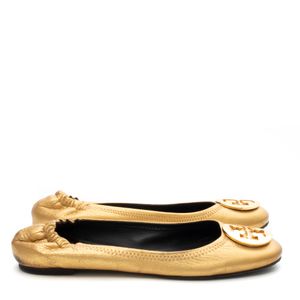 Sapatilha Tory Burch Couro Dourado