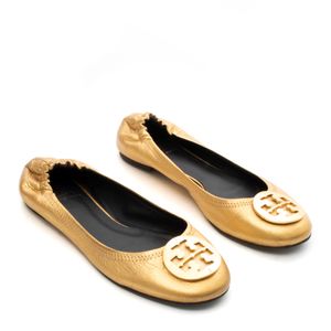 Sapatilha Tory Burch Couro Dourado