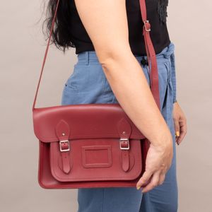 Bolsa Cambridge Satchel Couro Vermelho