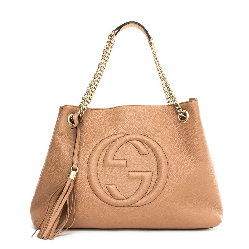 Bolsa-Gucci-Soho-Chain-Tote-Nude