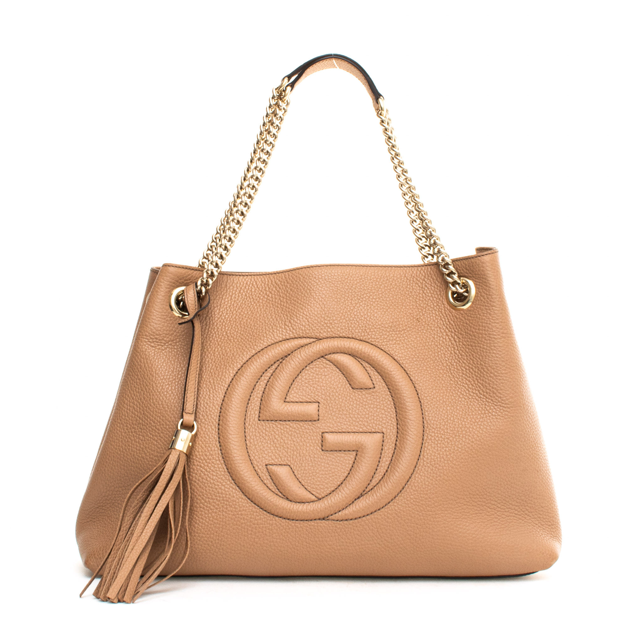 Bolsa Gucci Soho Chain Tote Nude