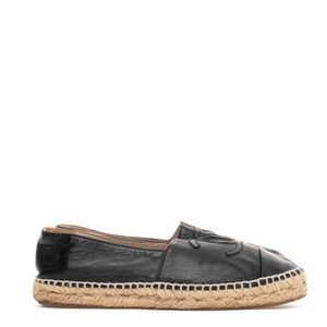 Alpargata Chanel Couro Preto