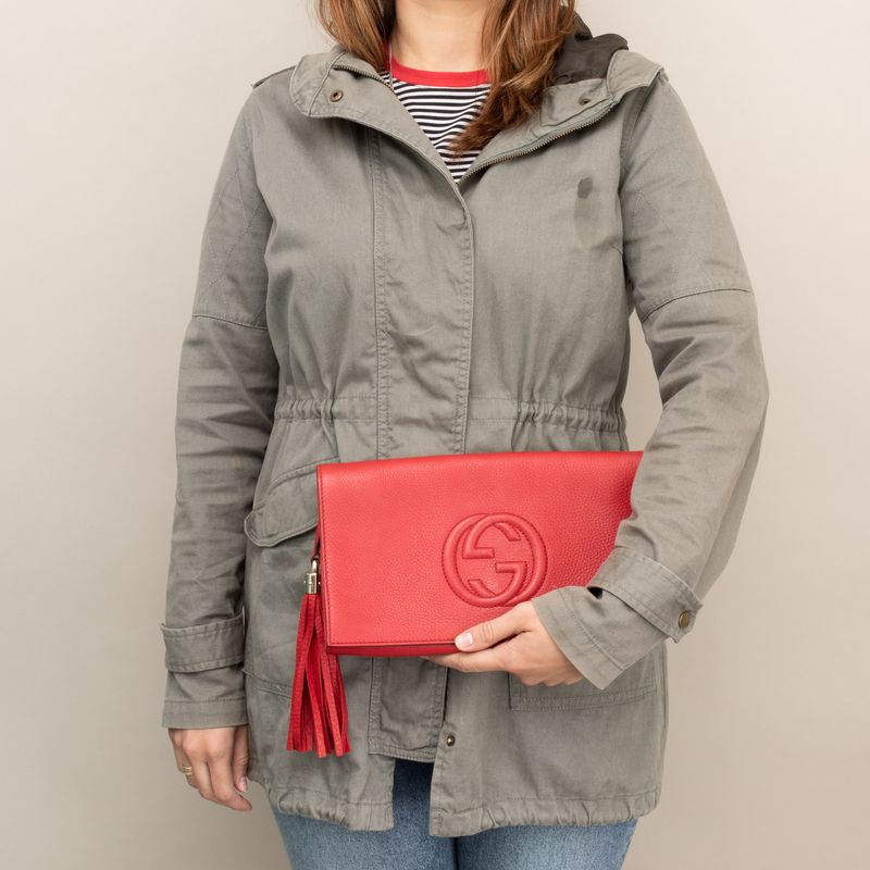 Clutch-Gucci-Soho-Couro-Vermelho