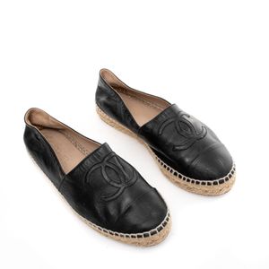 Alpargata Chanel Couro Preto