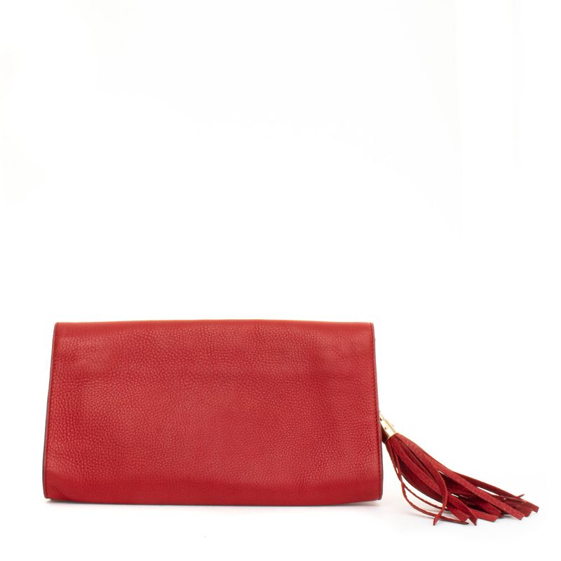 Clutch-Gucci-Soho-Couro-Vermelho